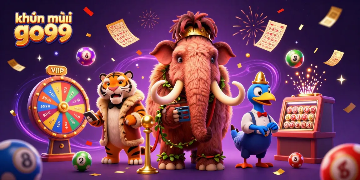 Experience the vibrant khuyến mãi go99 scene with a woolly mammoth bouncer and dynamic casino elements.