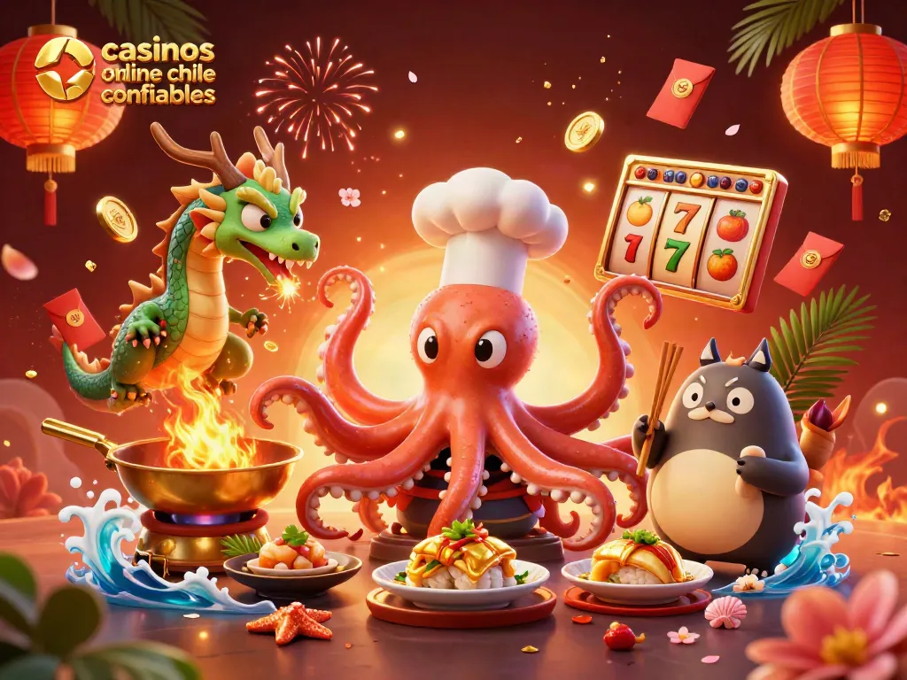Casinos online Chile confiables: ilustra acción de juego y bonificaciones en un entorno vibrante.