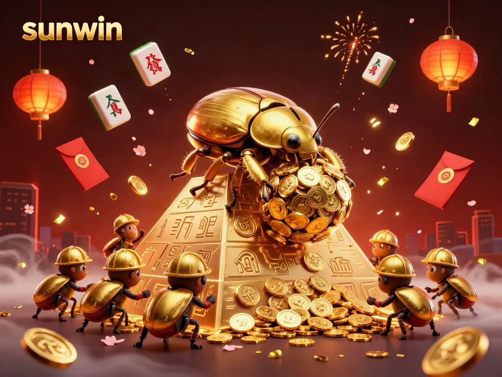 Spin lucky jackpots with sunwin in this dynamic casino-themed illustration.