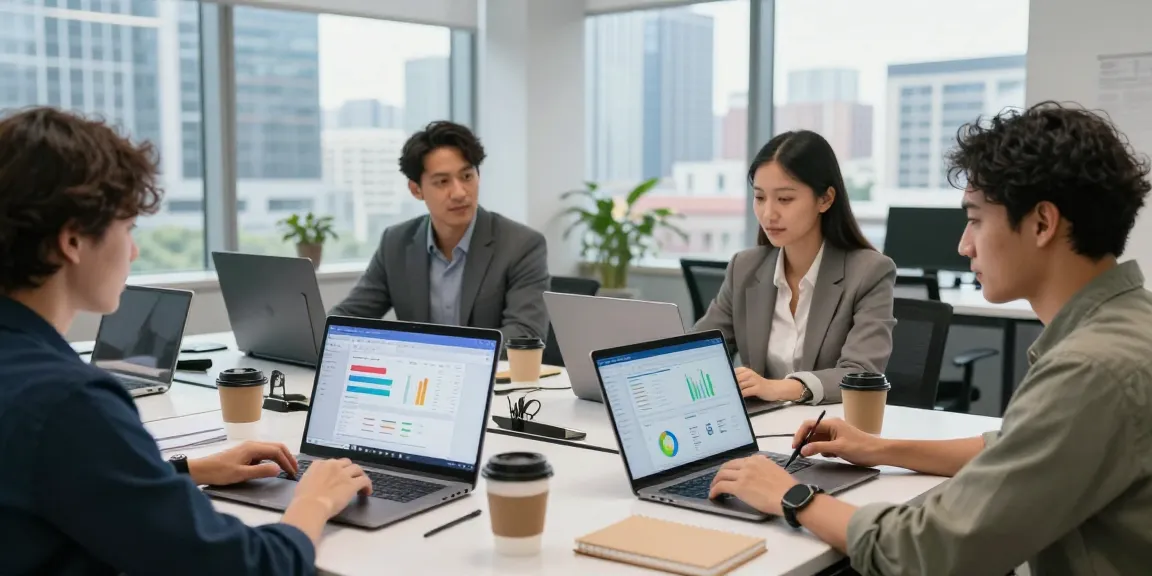 团队在现代办公环境中使用WPS Office进行高效协作