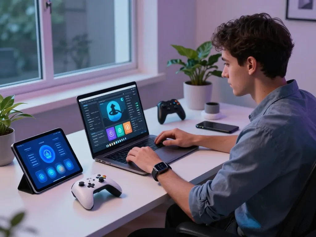 Explore the top 10 tech gadgets 2089 in a modern workspace with innovative devices.