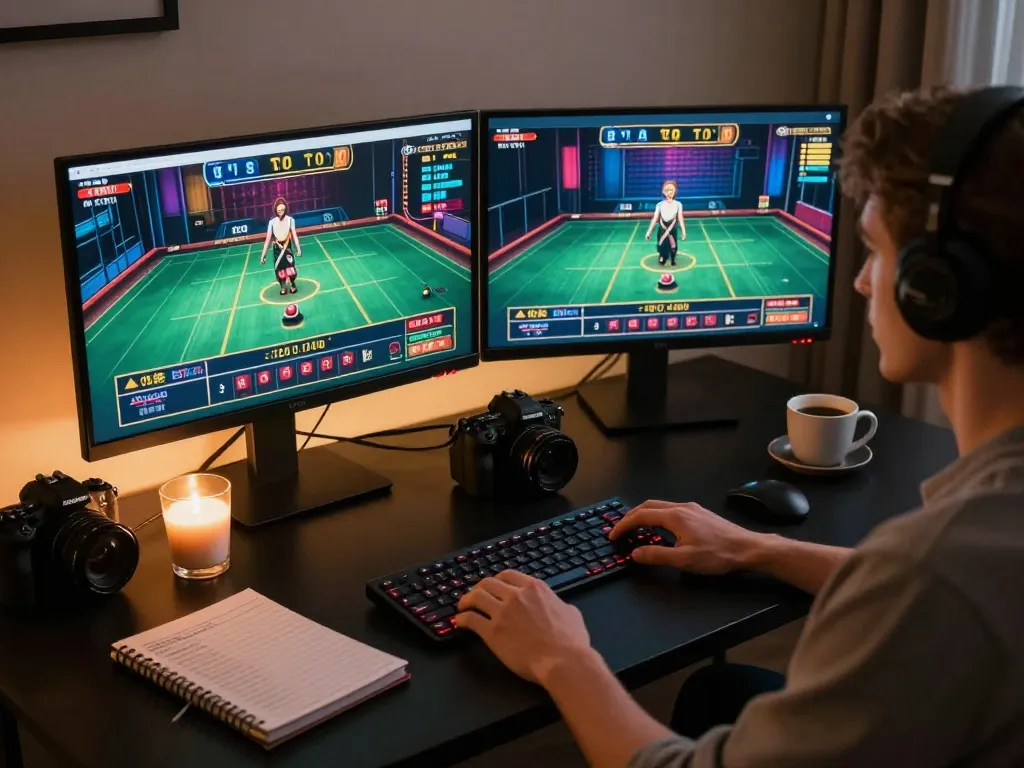 A player enjoying online gaming at home with xx88 casino interface on display
