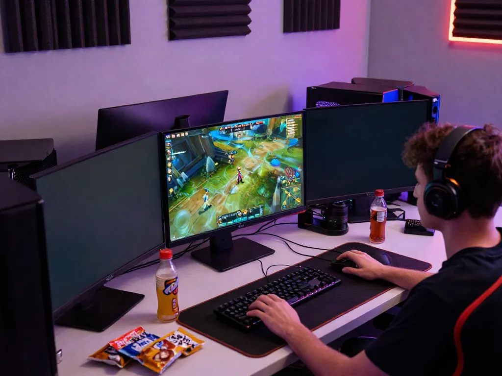 Engaging online gaming environment at https://man88.hair/ featuring vibrant game displays and modern setup.