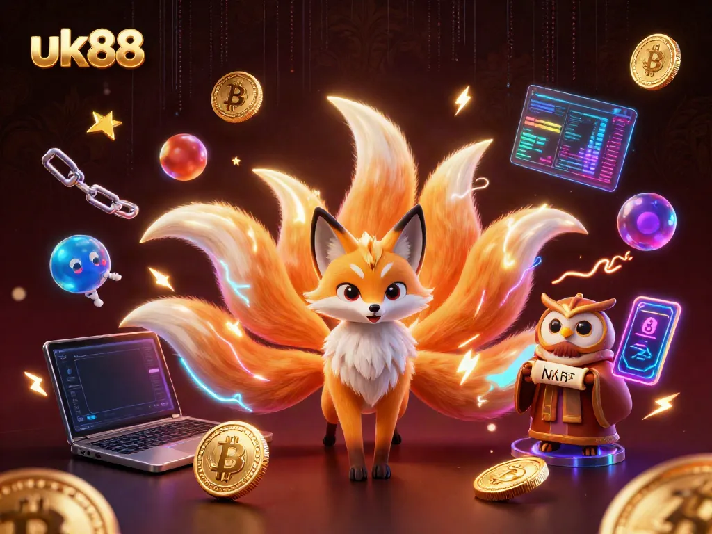 Engage with vibrant gaming at UK88 as the nine-tailed fox and wise owl illuminate the world of online gambling.