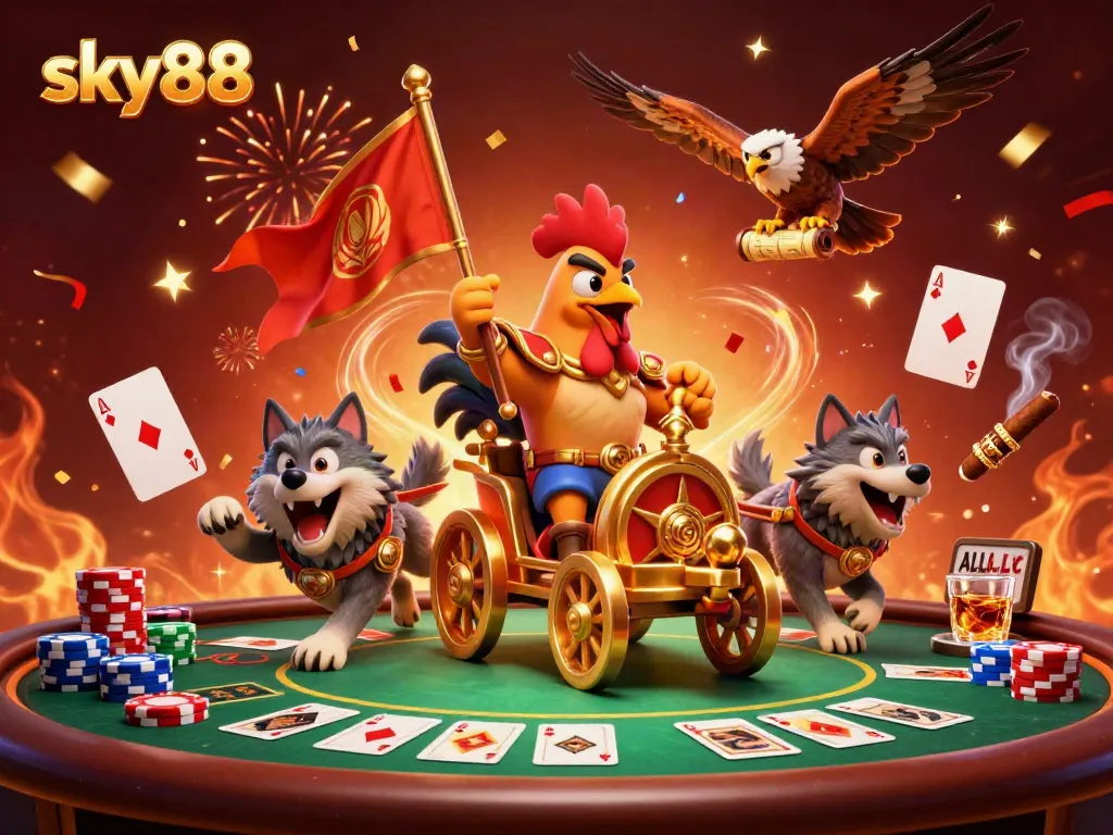 Experience the thrill of winning with sky88, showcasing a dynamic casino atmosphere filled with excitement.