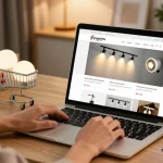 sina magnetica track lights showcased in an online shopping setting, ideal for e-commerce promotions and product reviews.