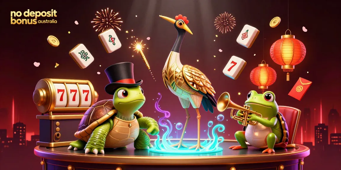Experience the thrill of no deposit bonus australia with a vibrant 3D casino scene featuring a magical speakeasy environment.