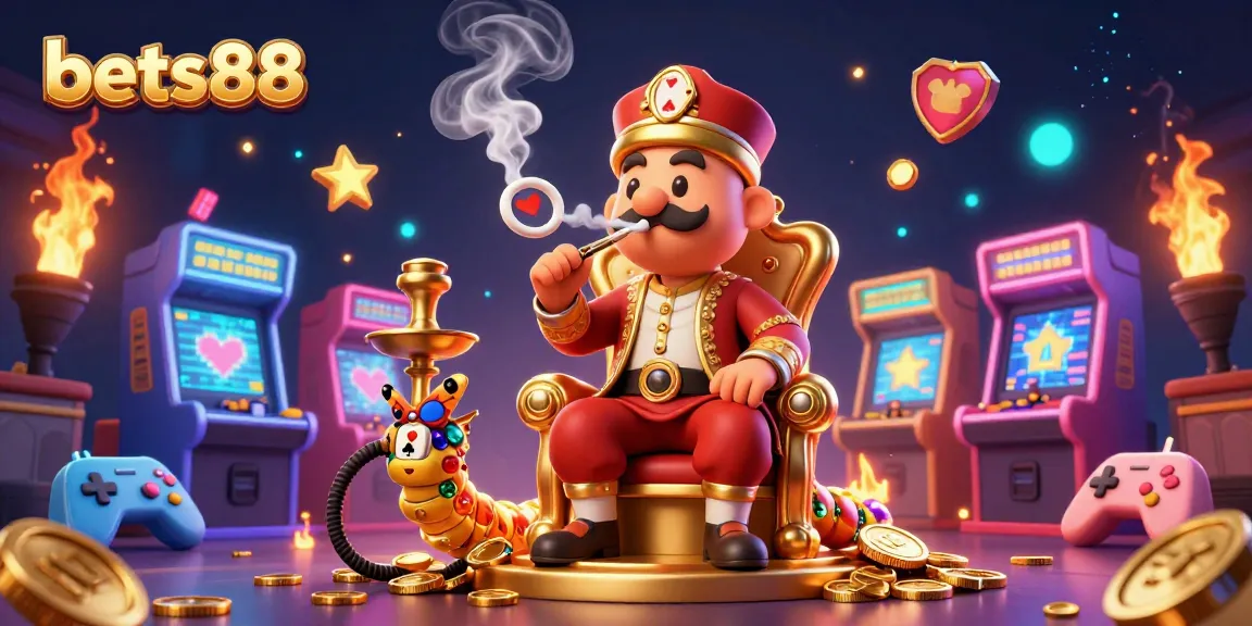 Experience excitement at bets88 with vibrant casino games featuring a creative, magical illustration.