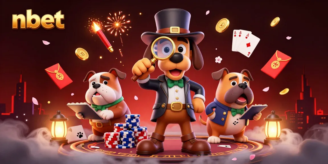 Engage in thrilling poker adventures with nbet's detective-themed illustration.