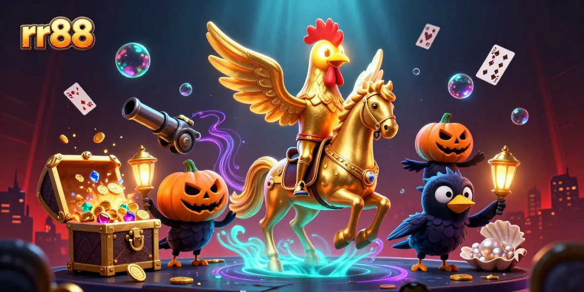 rr88 captures the vibrant essence of a lucrative casino night with stunning characters and treasures.