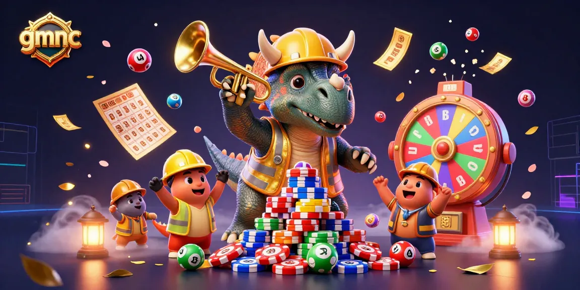 gmnc reveals an engaging online casino atmosphere with lively characters and vibrant lottery elements.