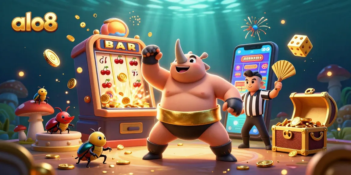 Experience thrilling moments at alo8 with a vibrant 3D casino scene bursting with fun and excitement.