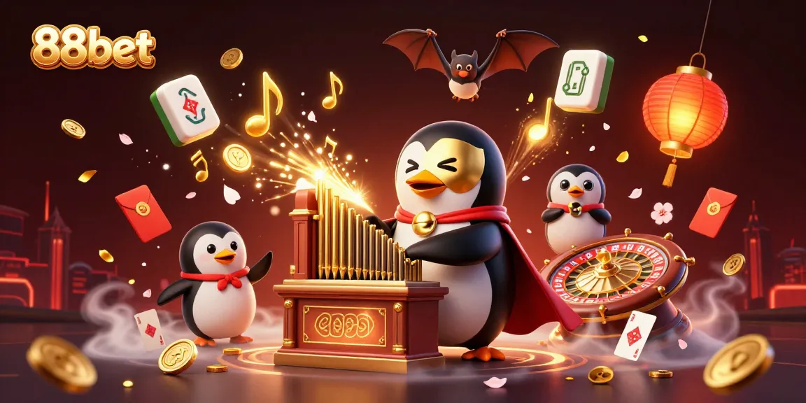 Experience thrilling wins with 88bet in a vibrant casino scene, featuring dynamic character interactions.