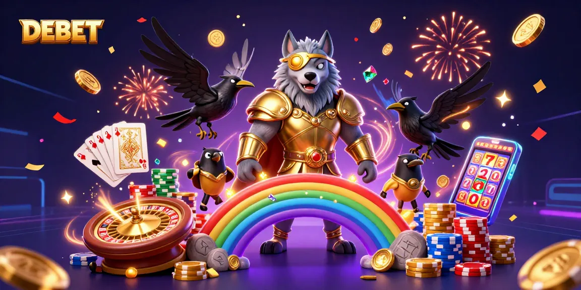 Experience thrilling gameplay at DEBET with vibrant casino elements and dynamic characters.